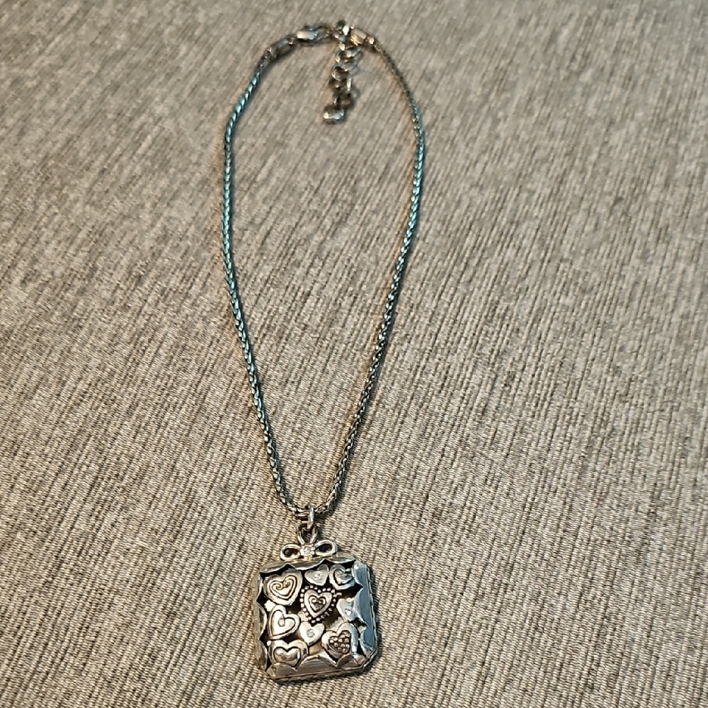 Brighton Silver Floral Pendant Necklace